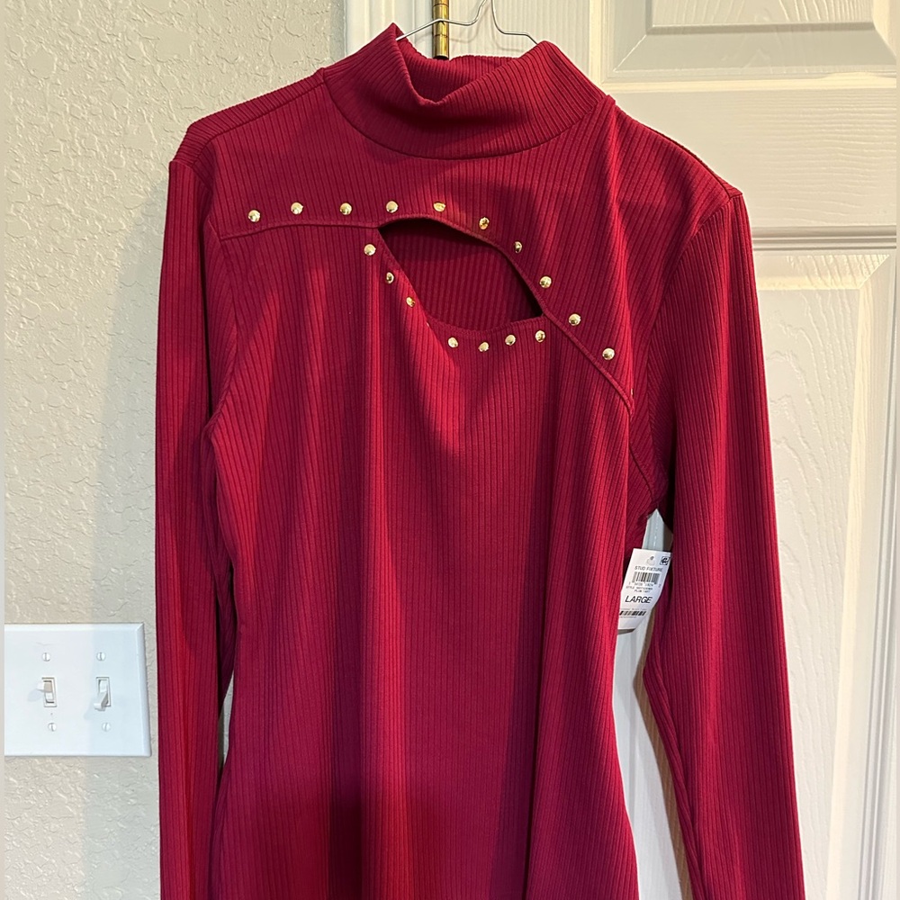 INC Cutout Sweater size large new with tags